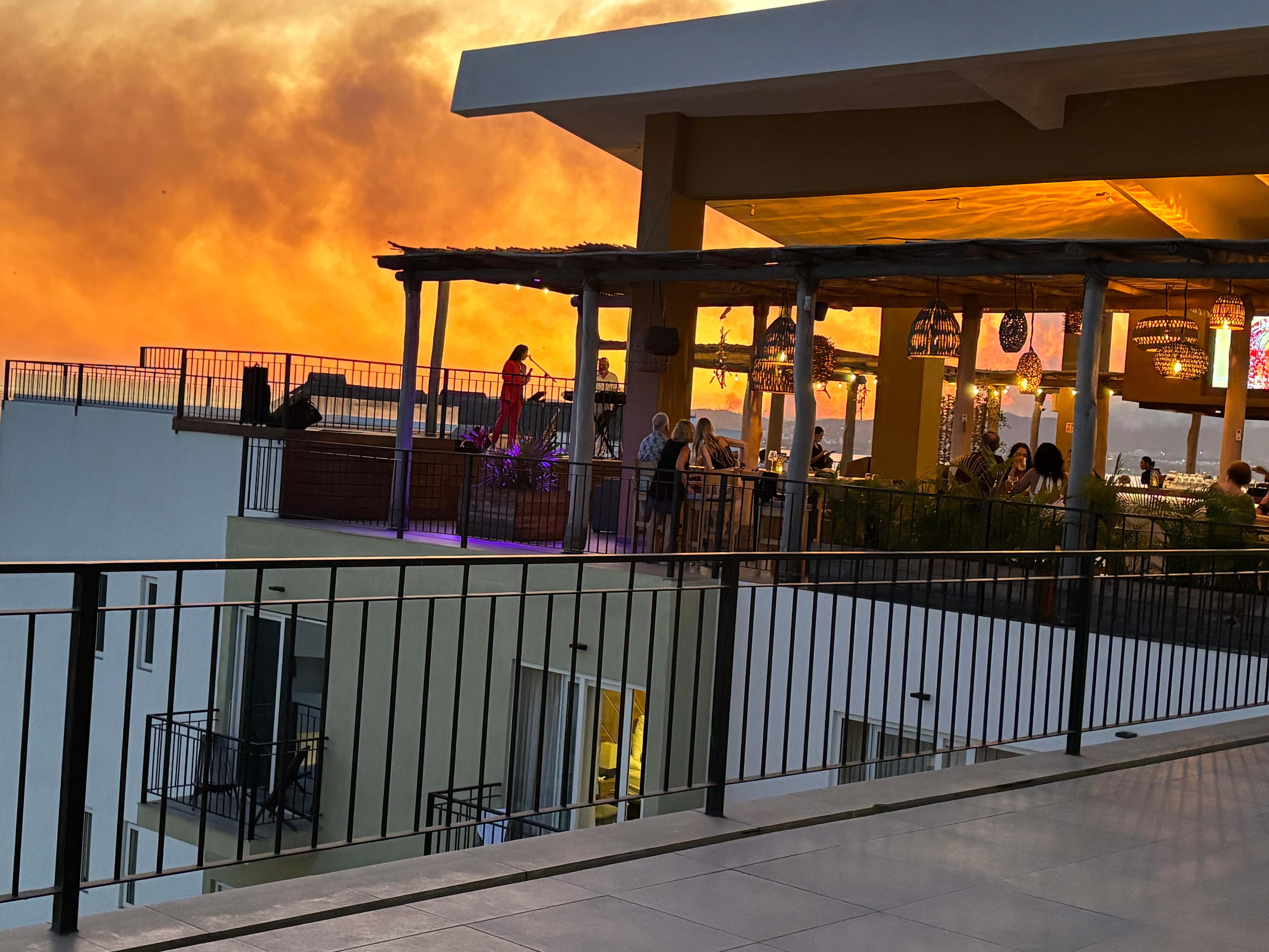 View from the rooftop next to the Sunset Club