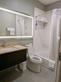 our bathroom was very clean - weak shower