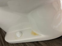 Urine covered toilet