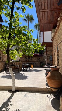 Hotel’s terrace, here you can enjoy breakfast if the weather allows it