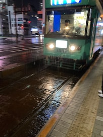 街中を走る路面電車
