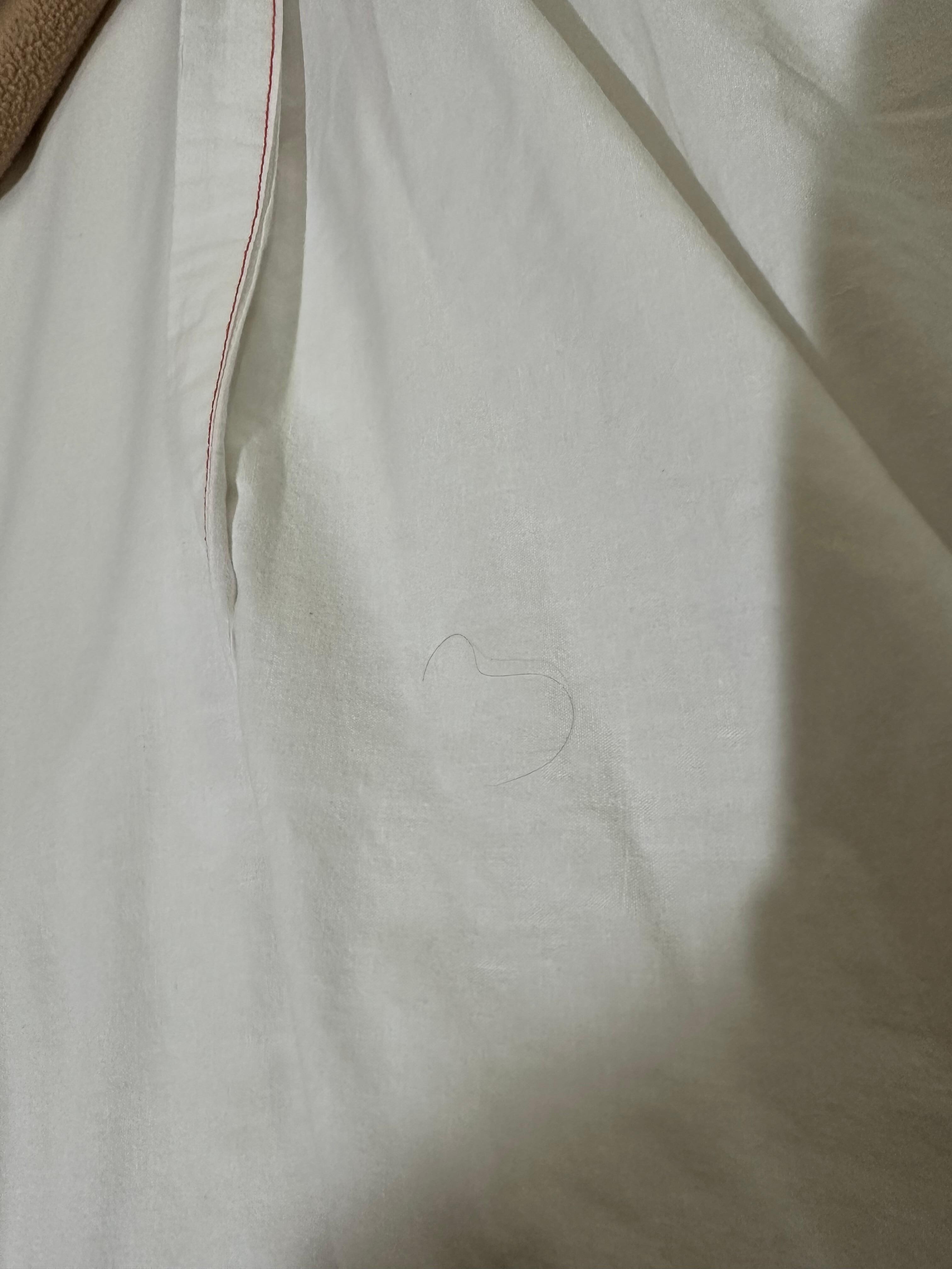 Hair on “clean” sheets 