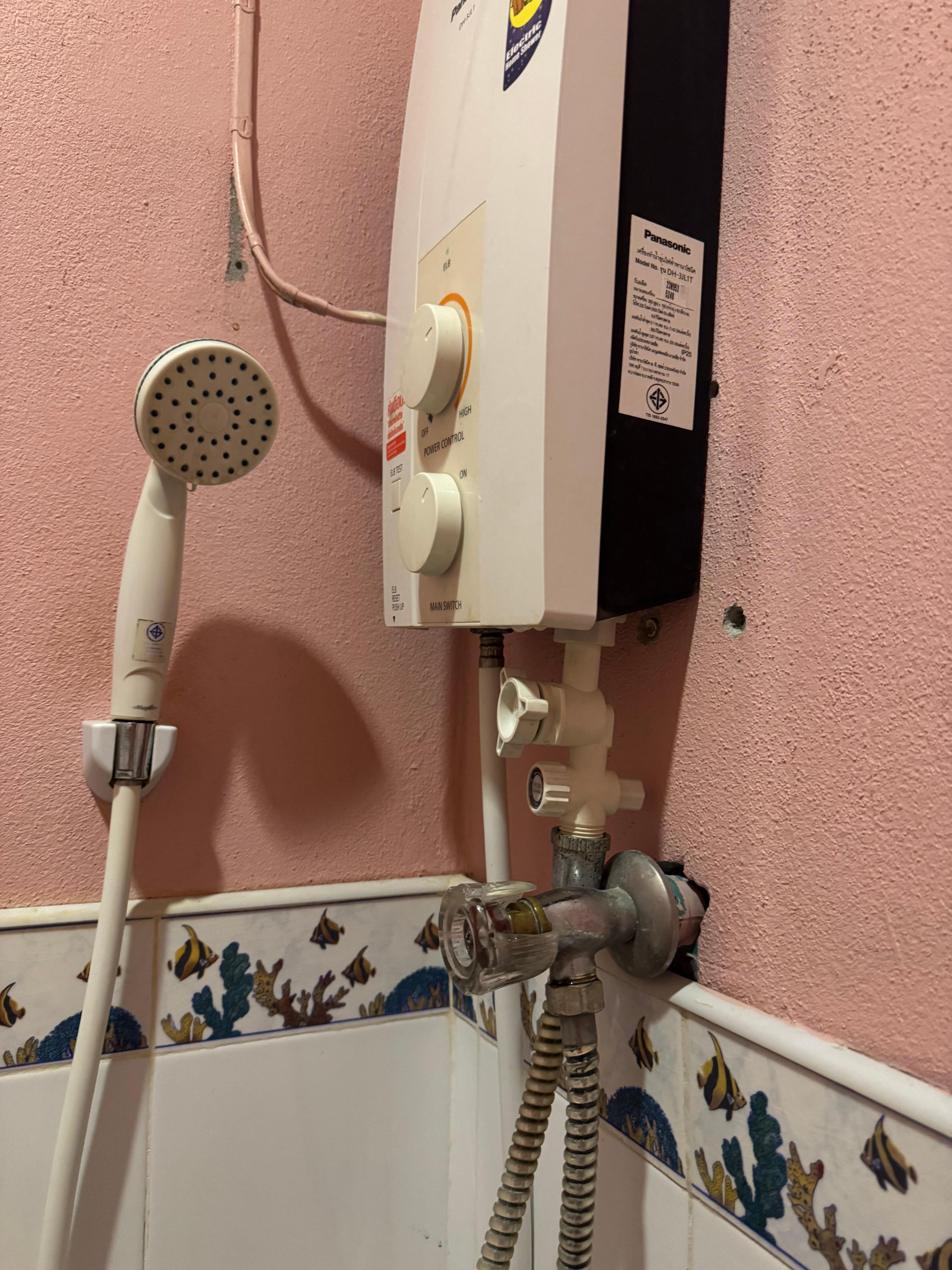 Broken knobs, wires not secured, drilled holes unfilled. 