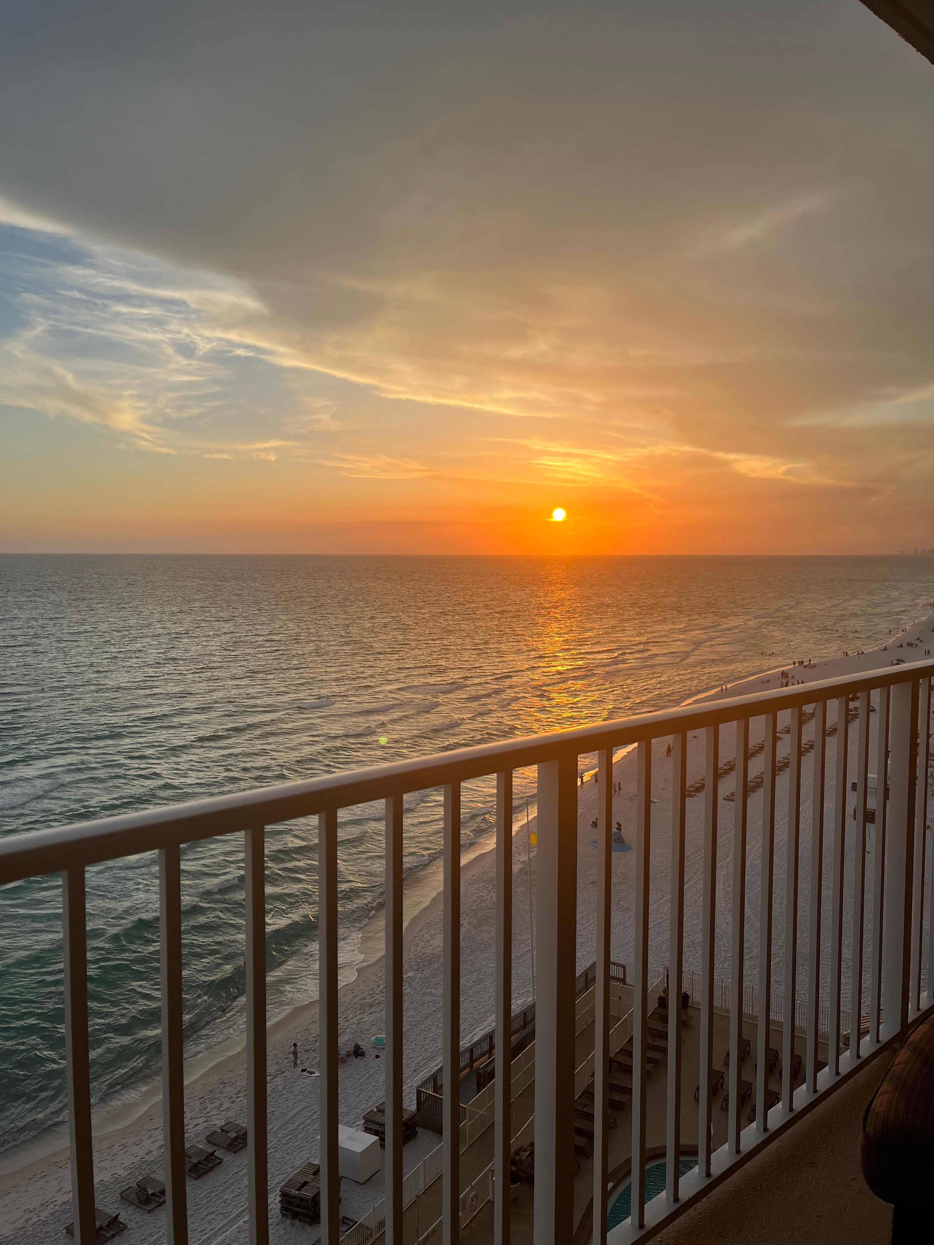 Sunset from the balcony