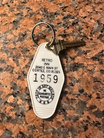 Old school keys for entry into the rooms