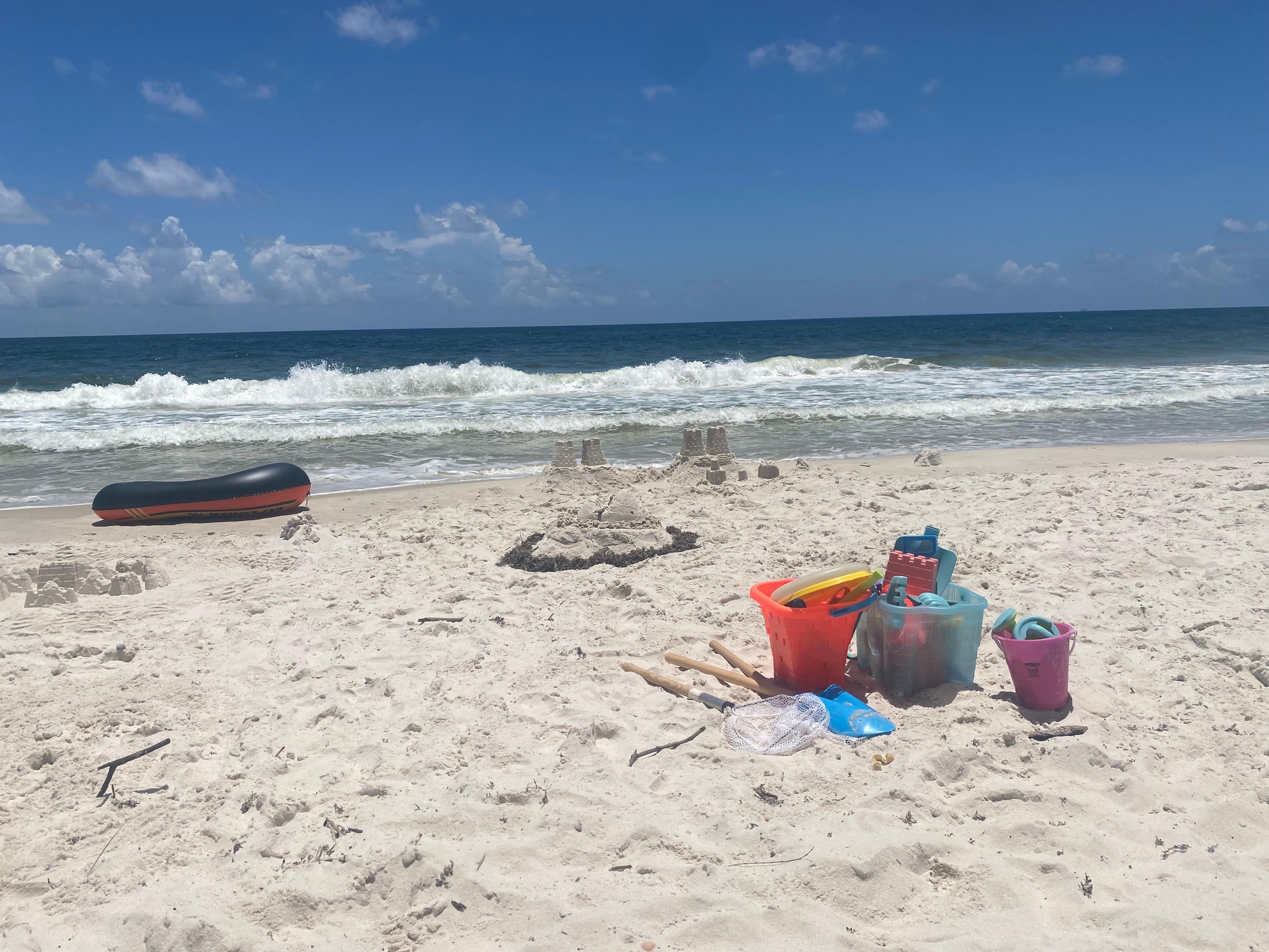 No boom boxes, just the sound of the surf.