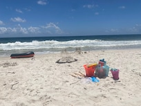 No boom boxes, just the sound of the surf.