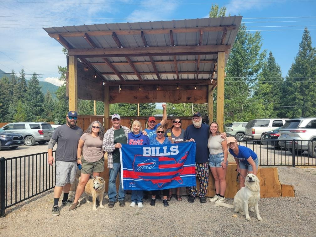 Customers at Tex and Jerry’s joined us for a Buffalo Bills Mafia picture. 