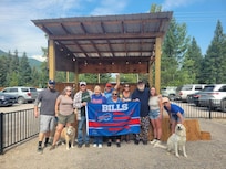 Customers at Tex and Jerry’s joined us for a Buffalo Bills Mafia picture.