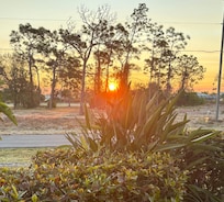 Sunrise across the street.