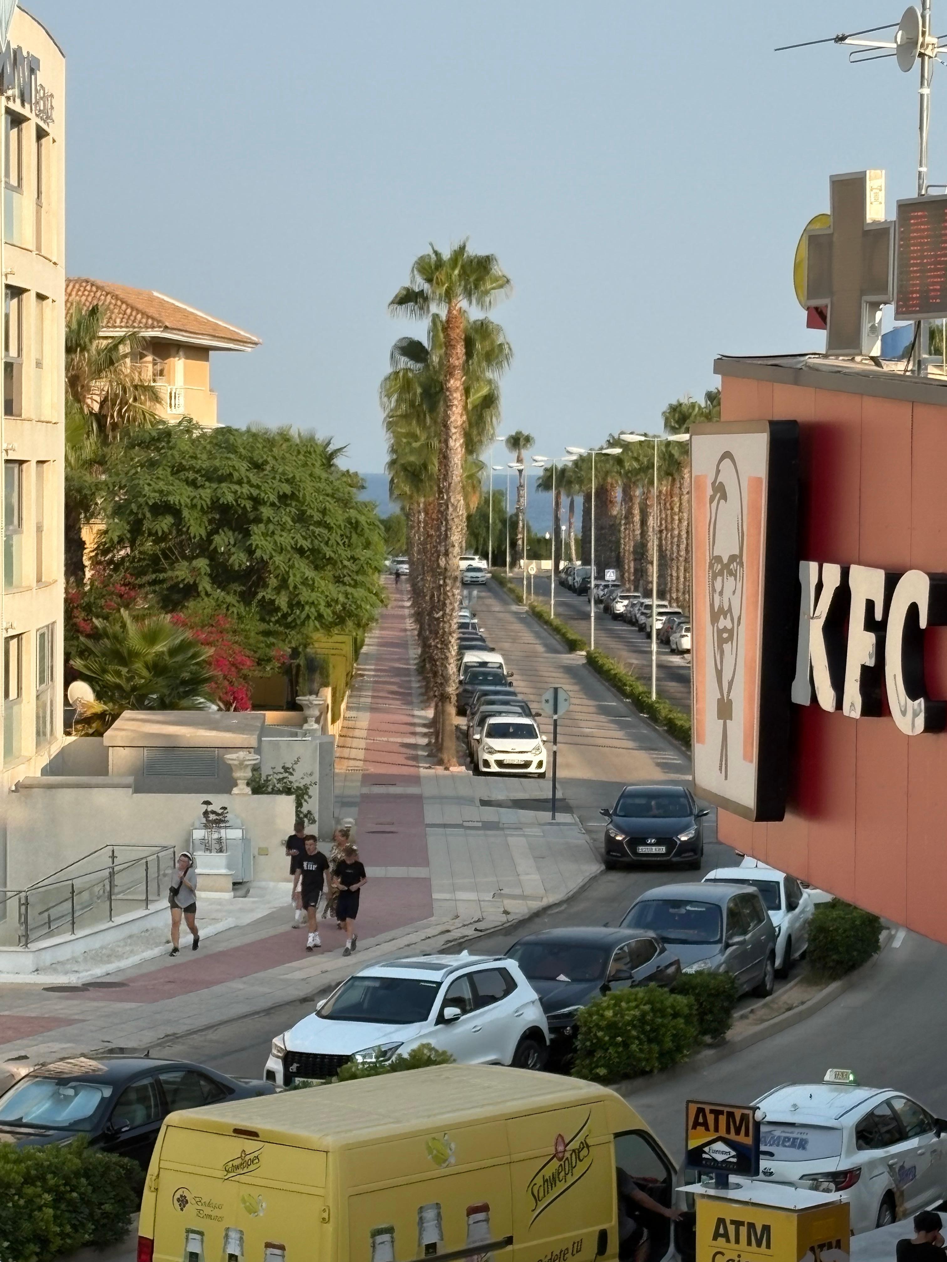 View from the bridge on the strip