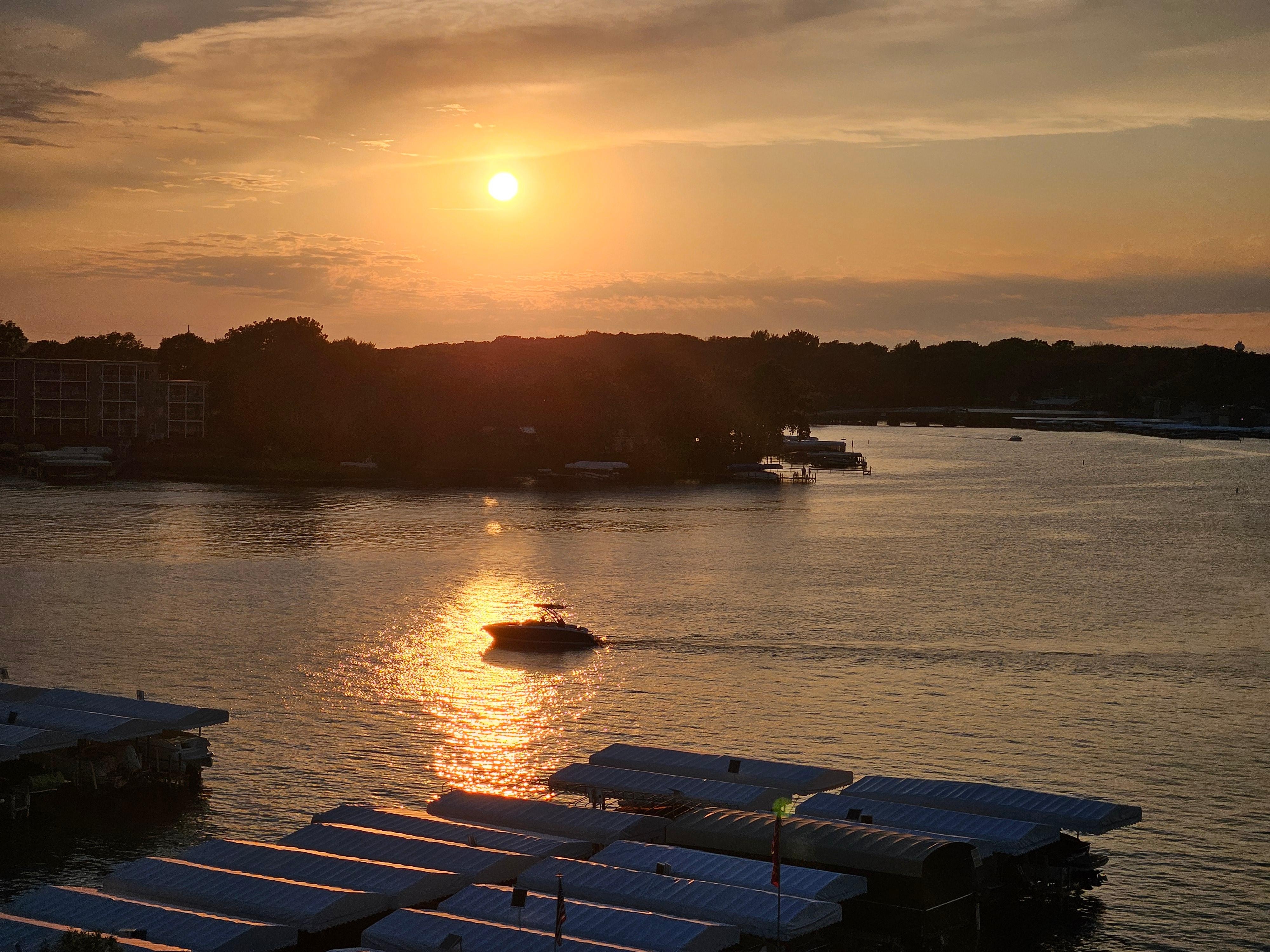 Sunset view from the balcony.