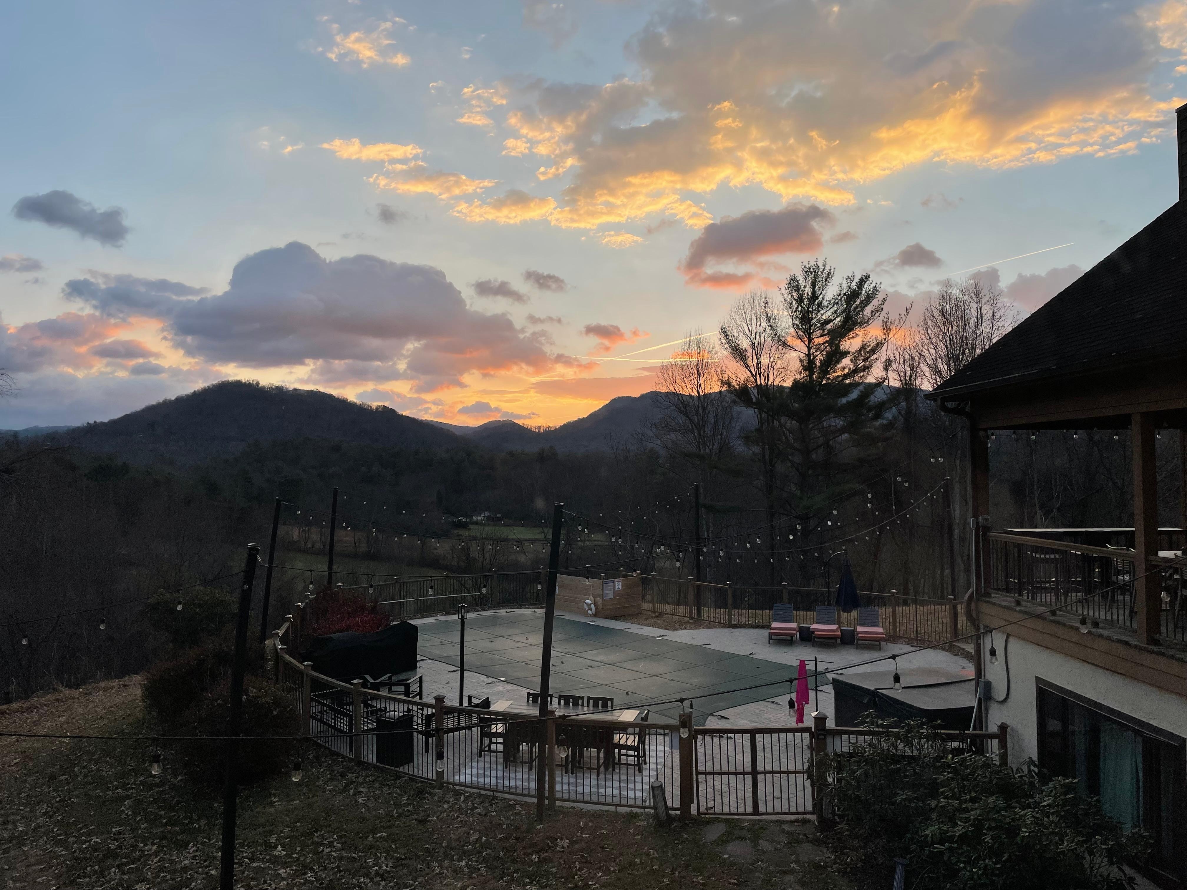 View from the master bedroom window. The stars at night are spectacular also