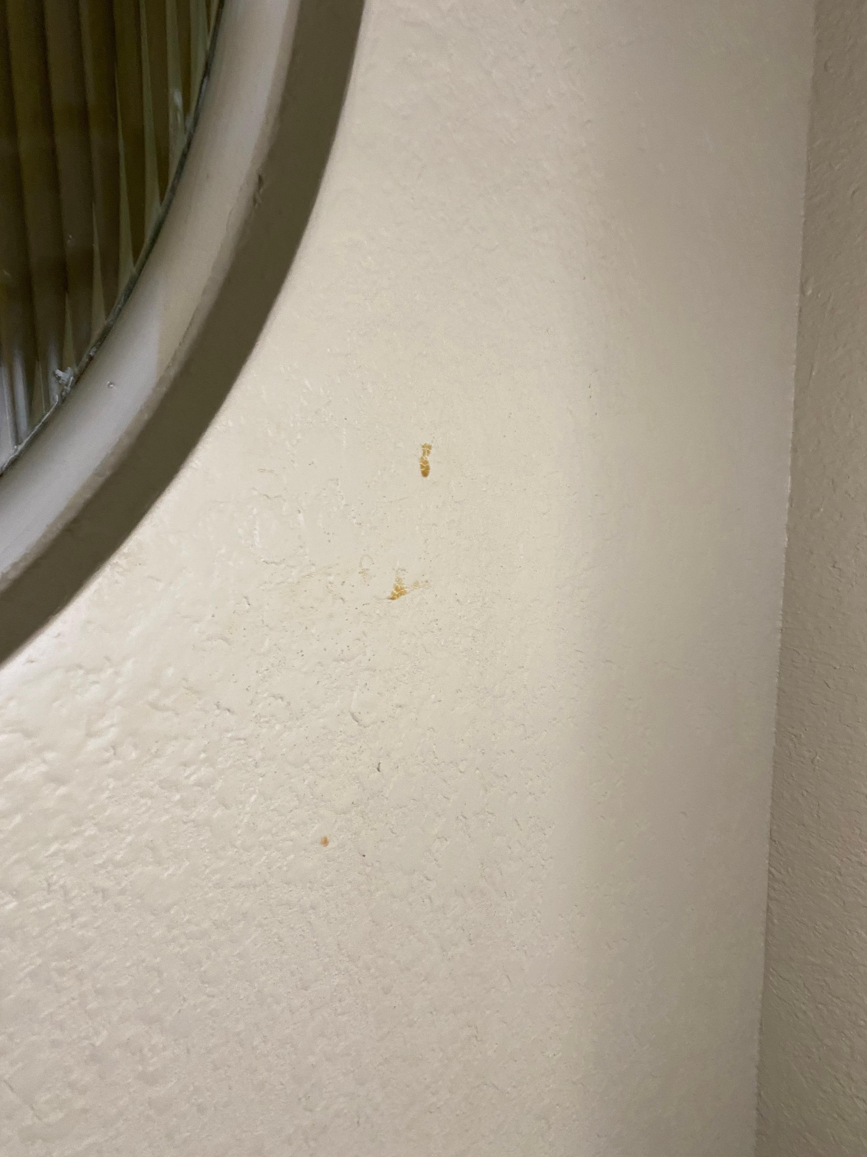 Walls were dirty….