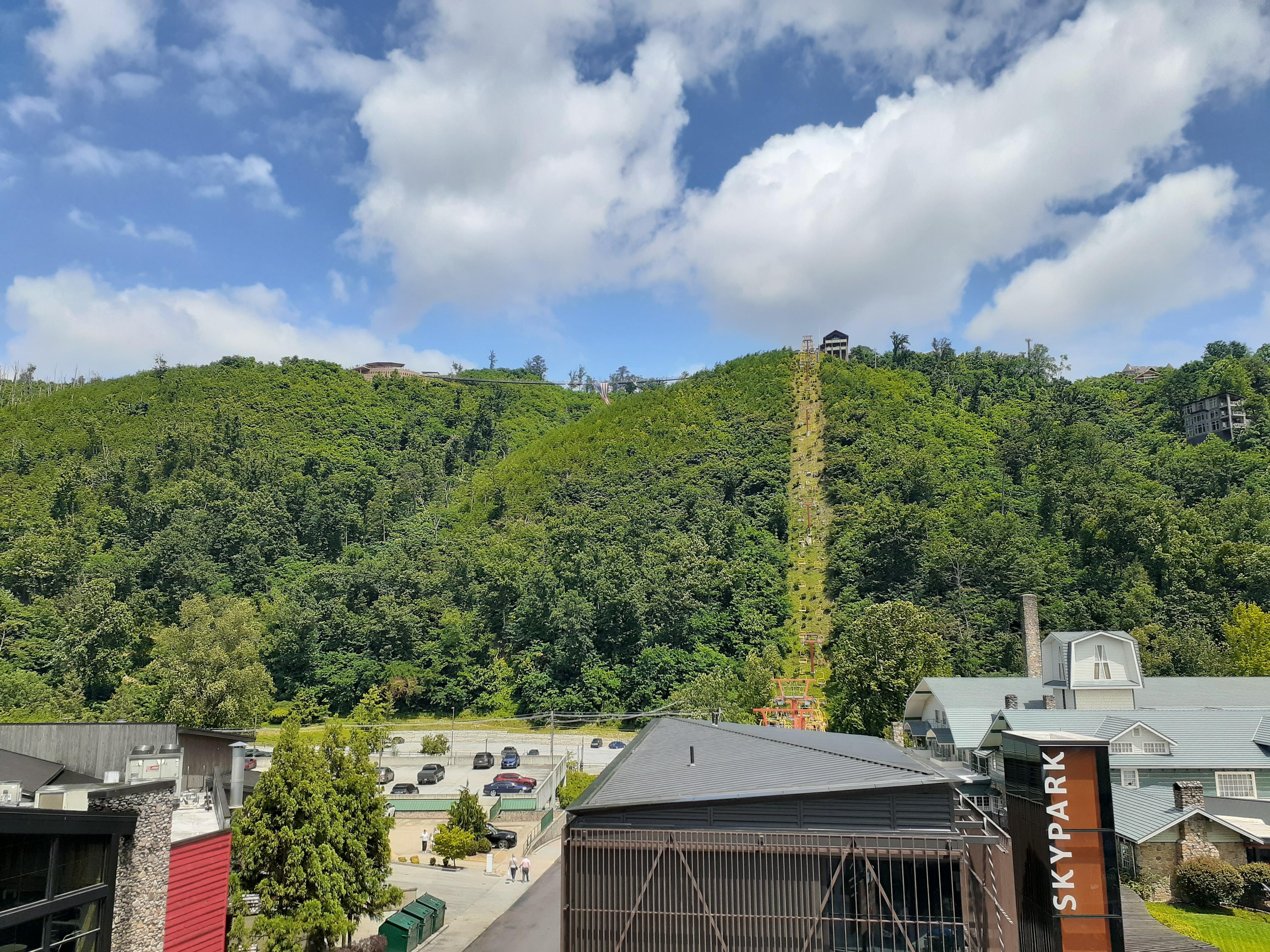 Ski lift to glass bridge 