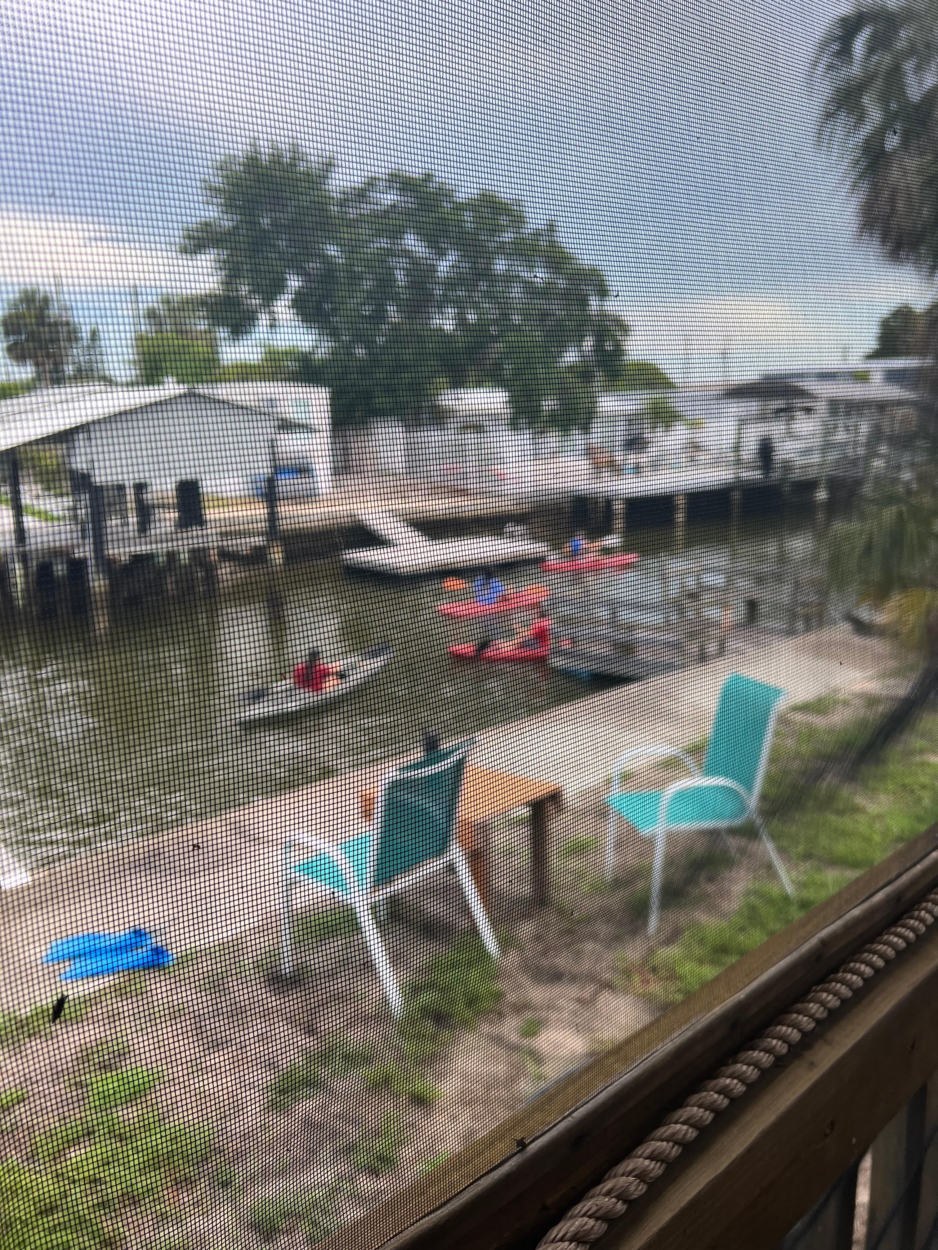 Kayaking at low tide after a thunderstorm. 