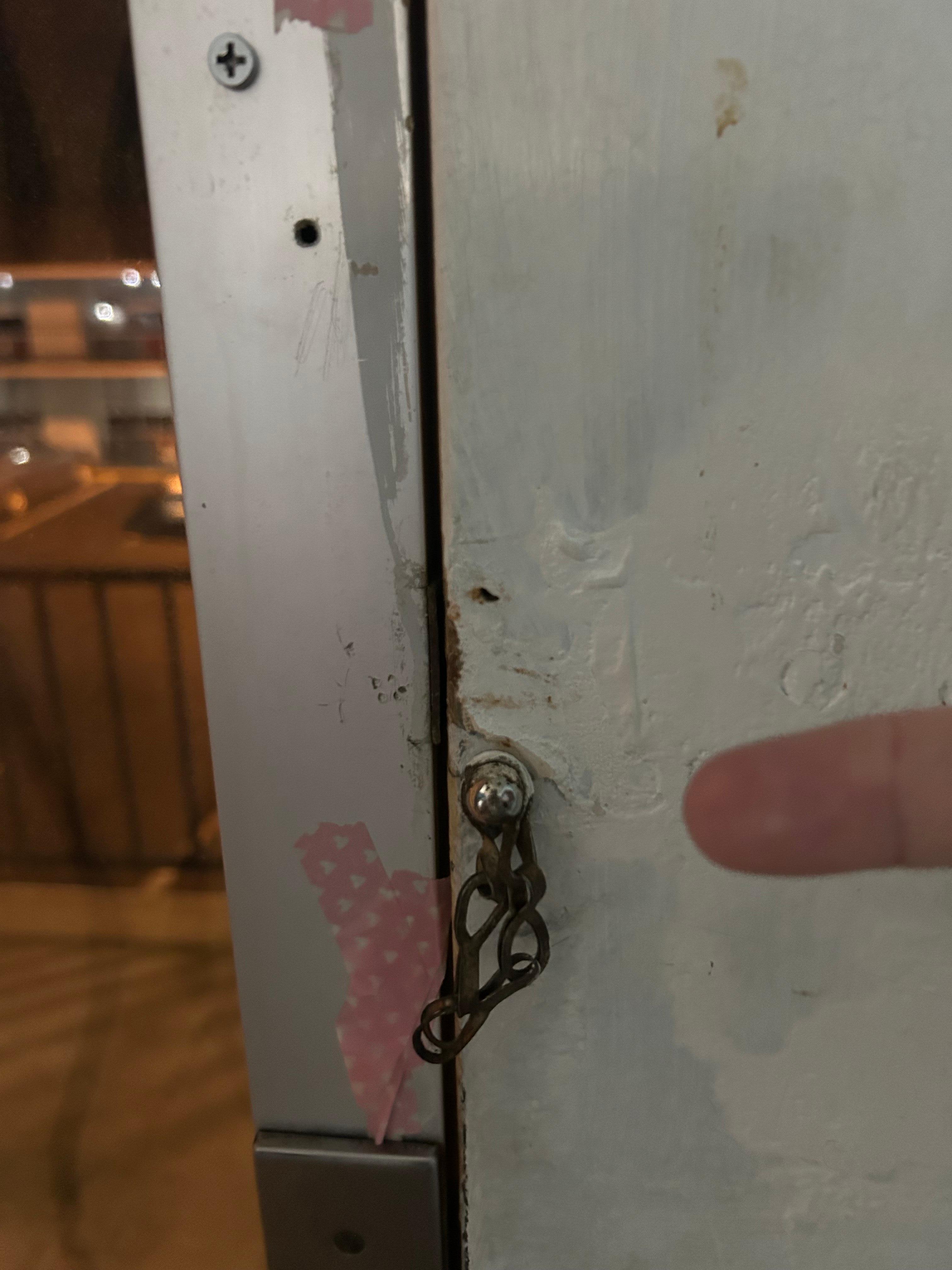 Broken security latch