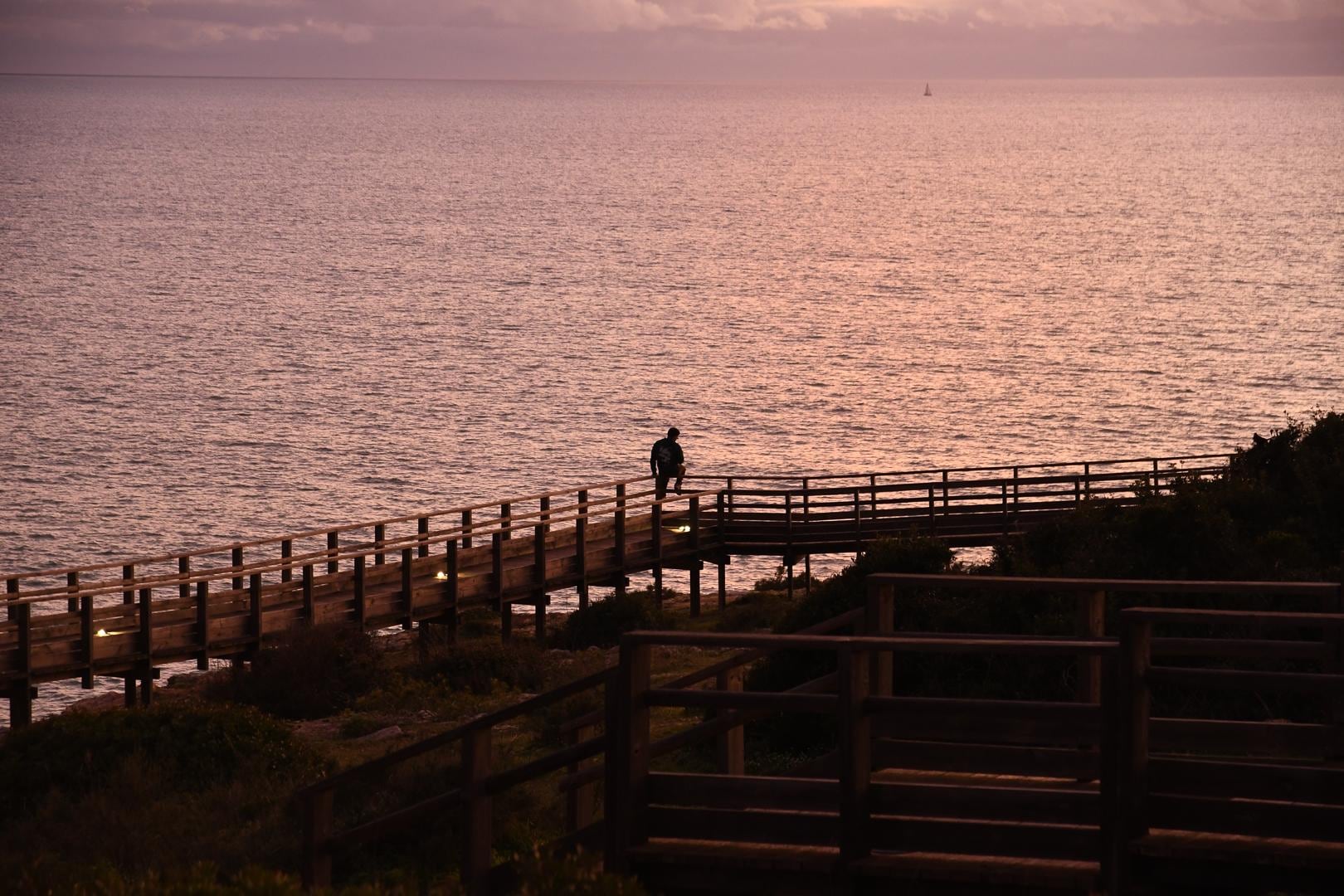There is a beautiful boardwalk a short walk away.