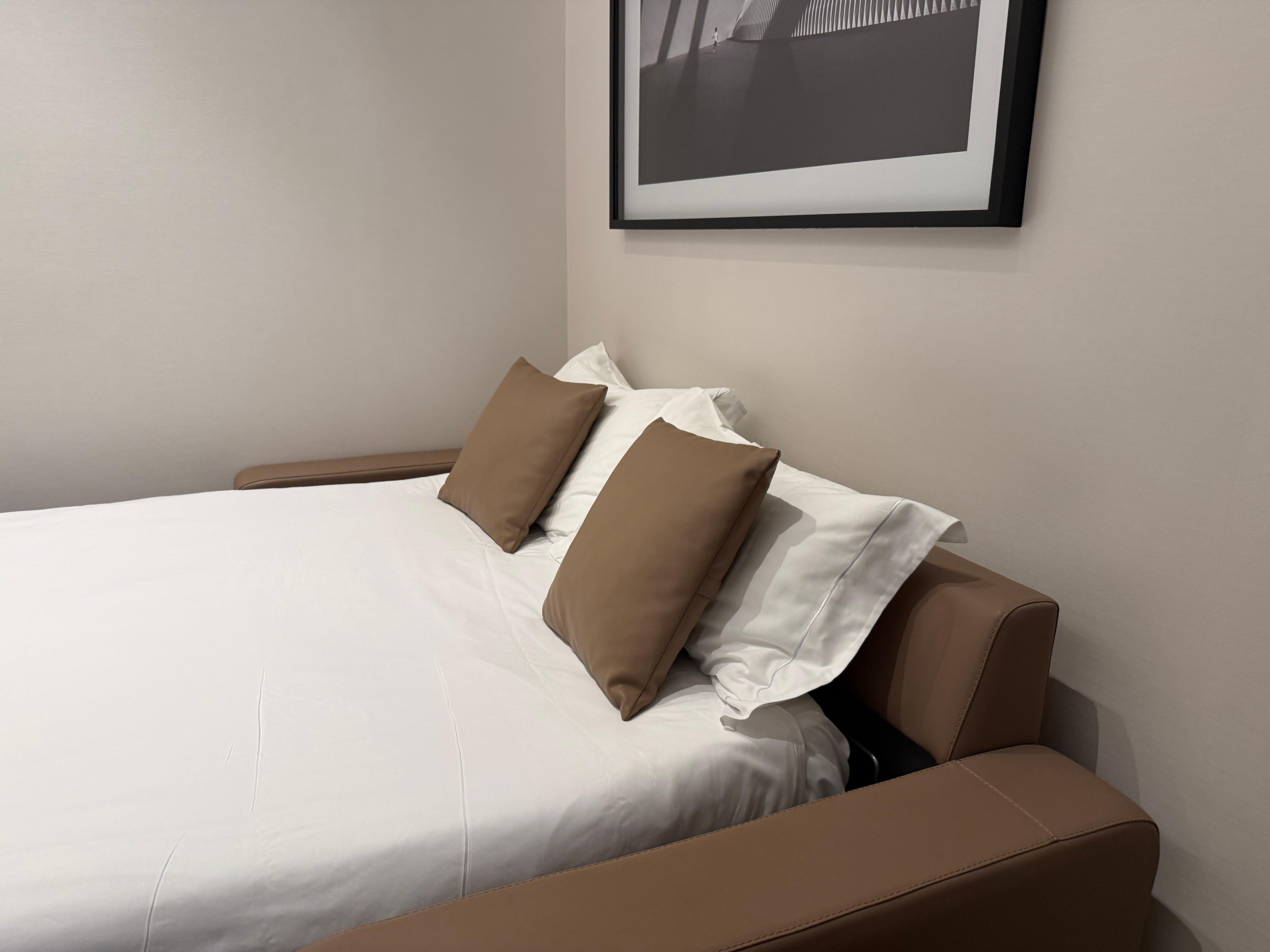 Sofa bed with only sheets