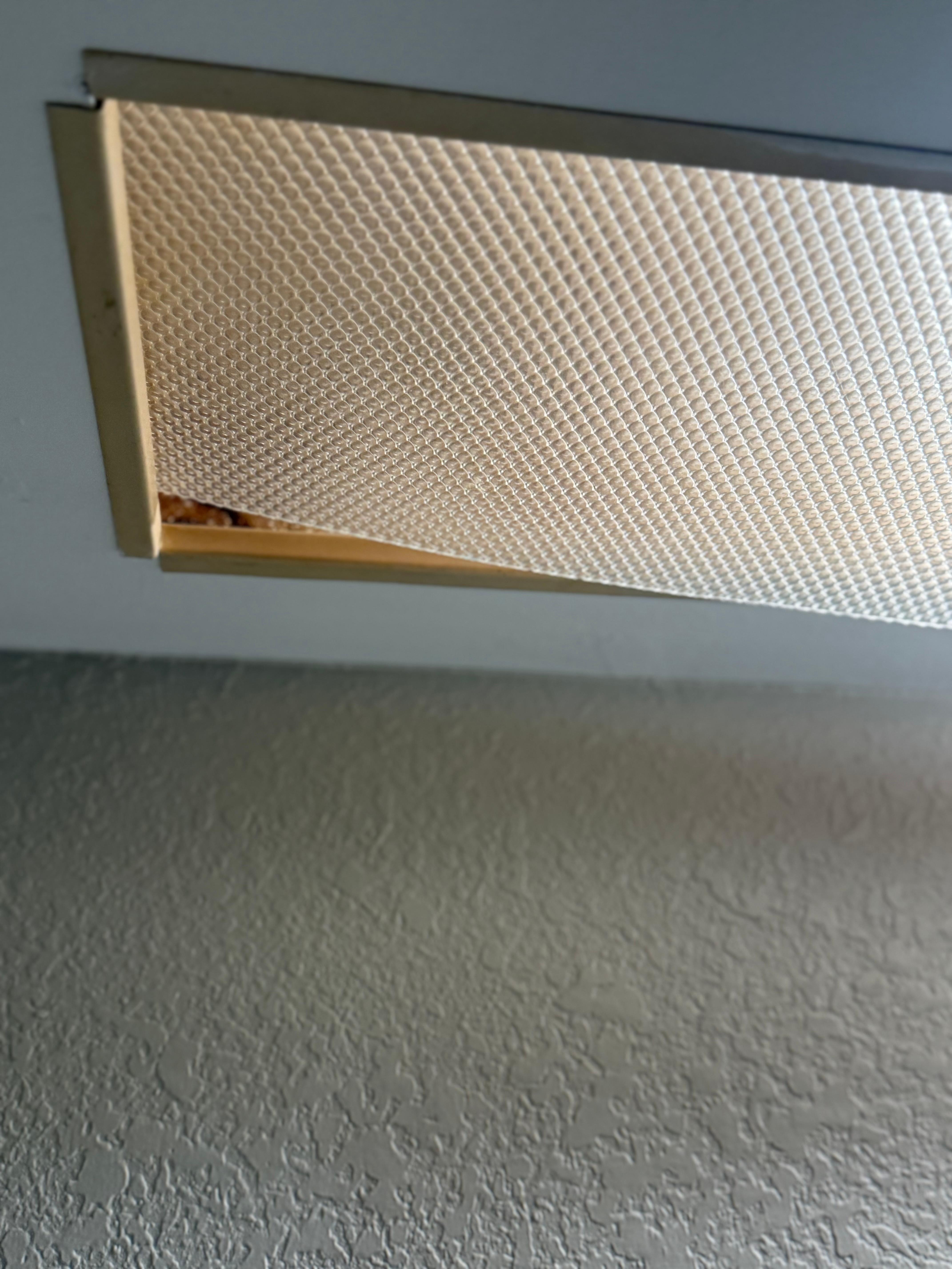 Broken light in the bathroom