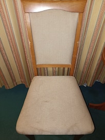 Dirty chairs in the room