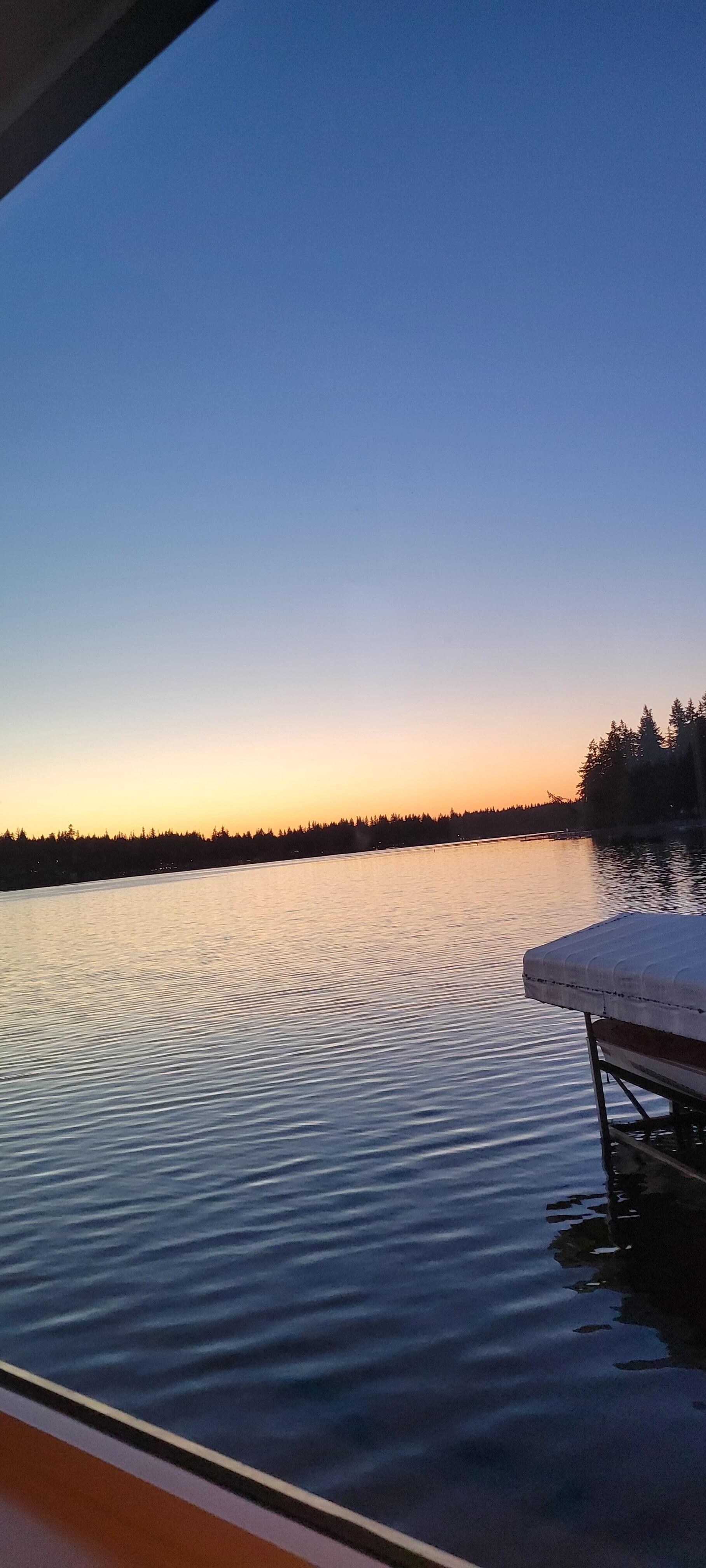 Sunset from the large picture window.