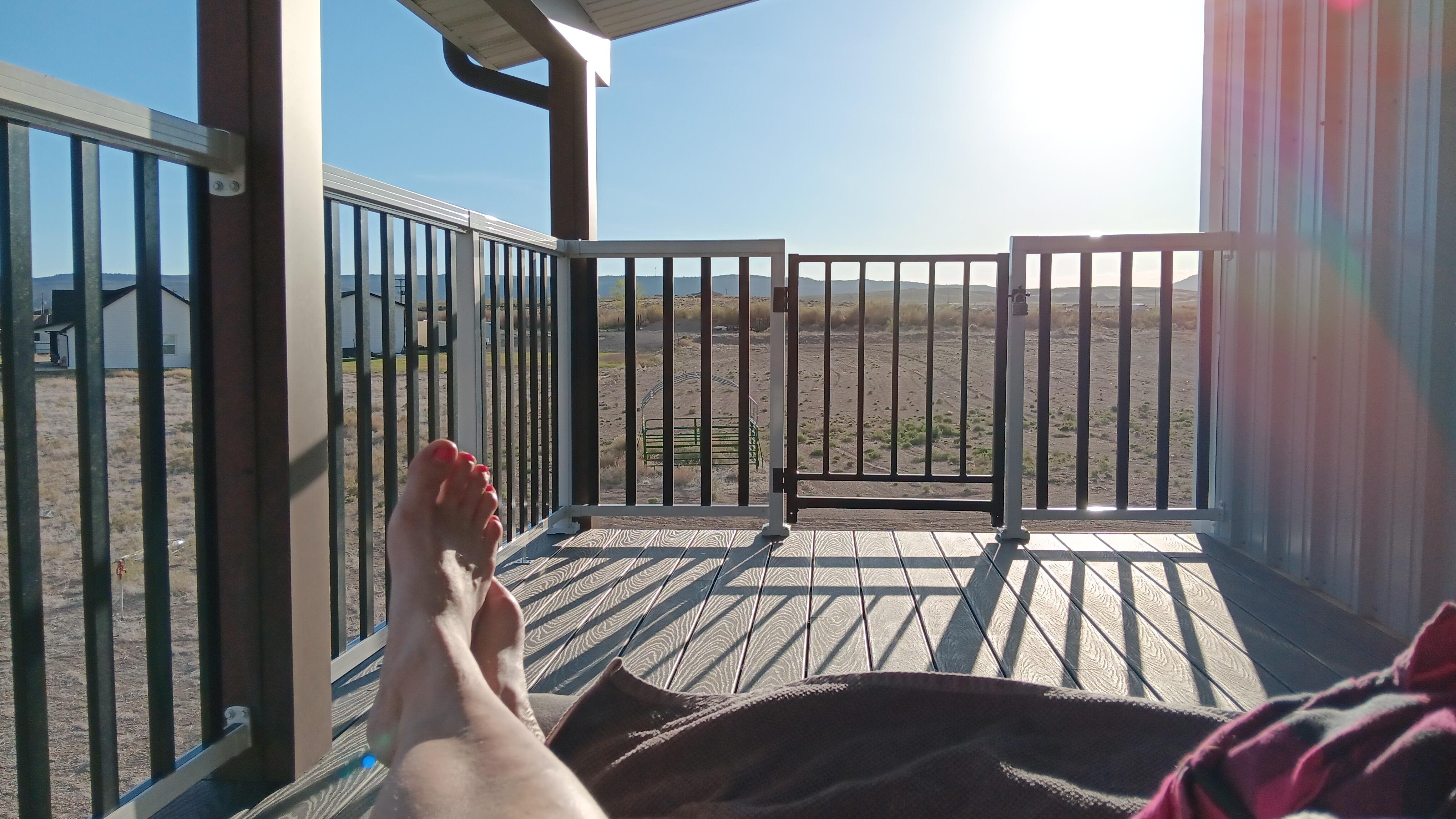 balcony to relax and watch the sunset