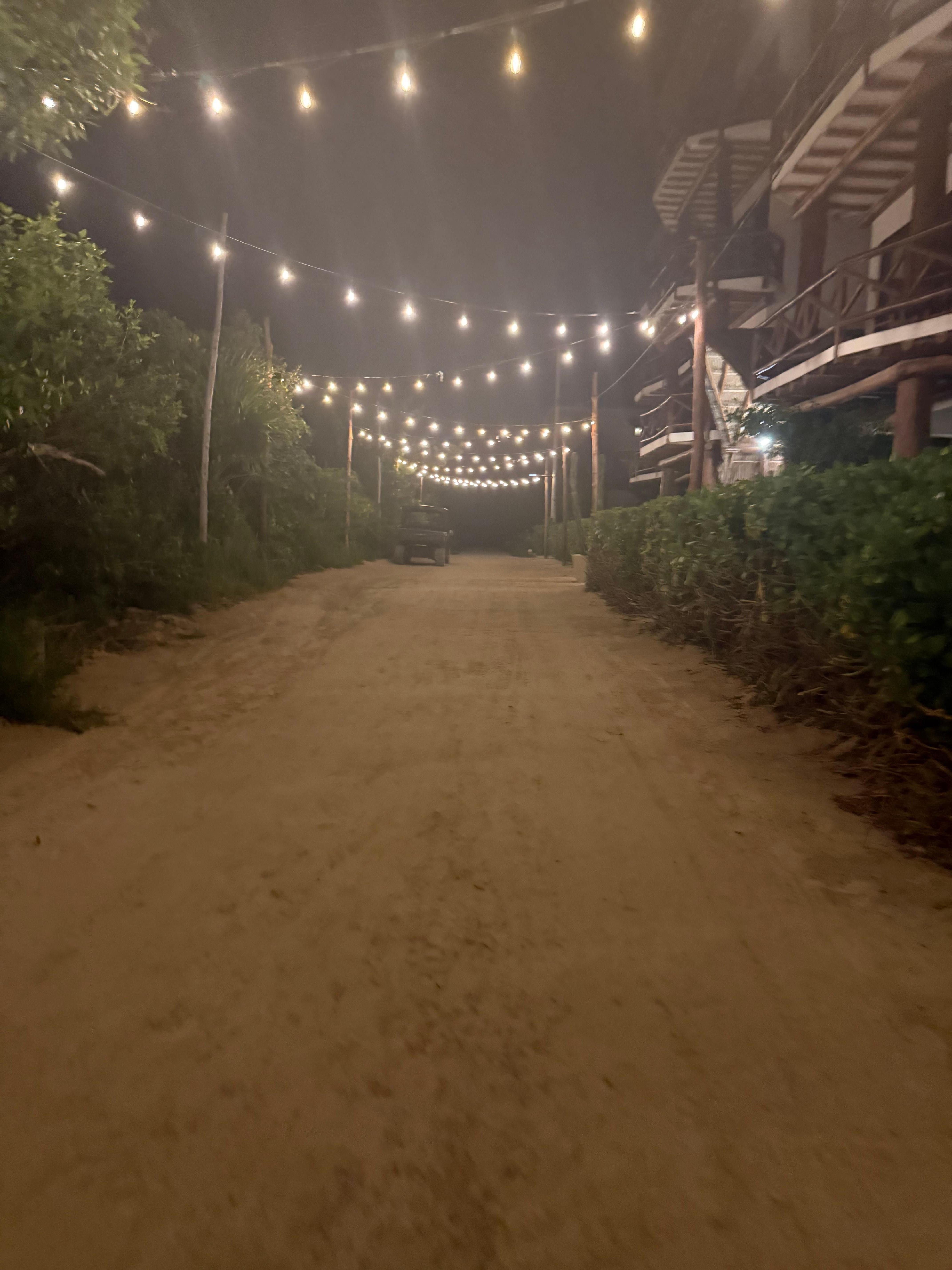 This was my view when I’d walk back to Casa Astral at night. Super safe to walk around here, even solo!