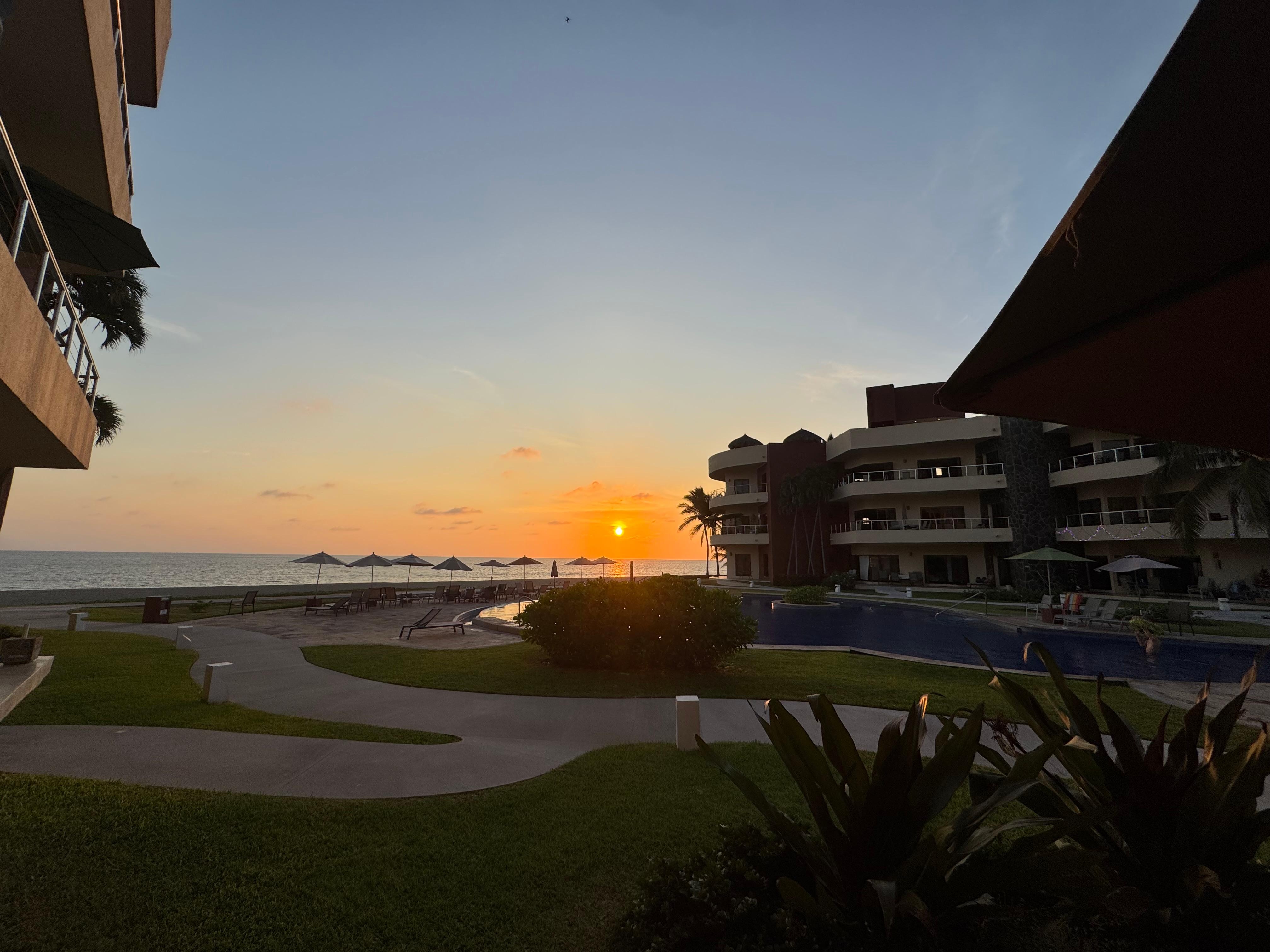 Sunset from the patio.