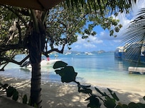 View from High Tide, less than 5 min walk from Grande Bay, great breakfast/lunch spot
