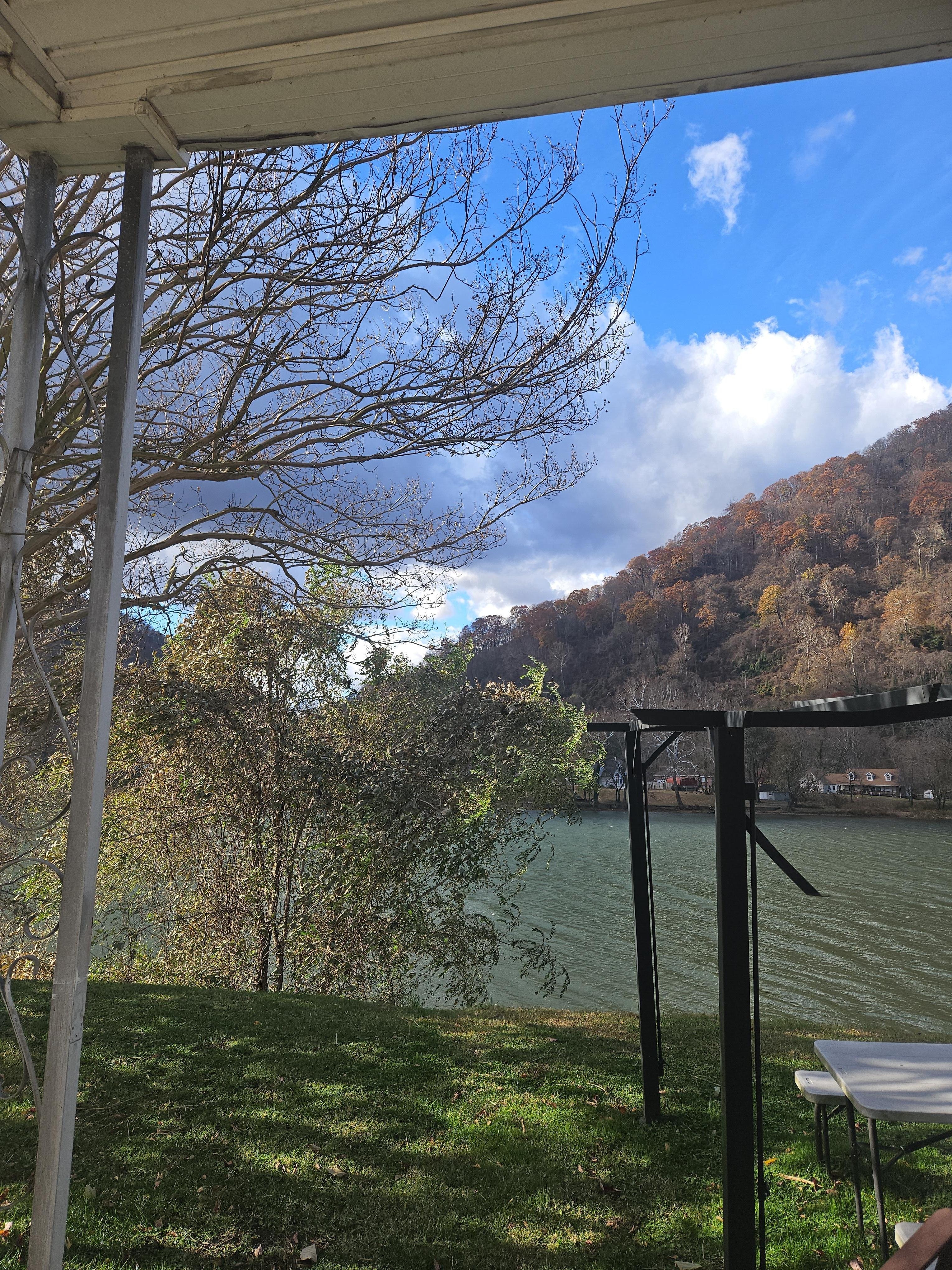 View while enjoying coffee on the porch. 