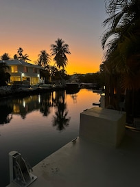 Beautiful canal sunset