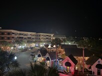 View from our balcony at night