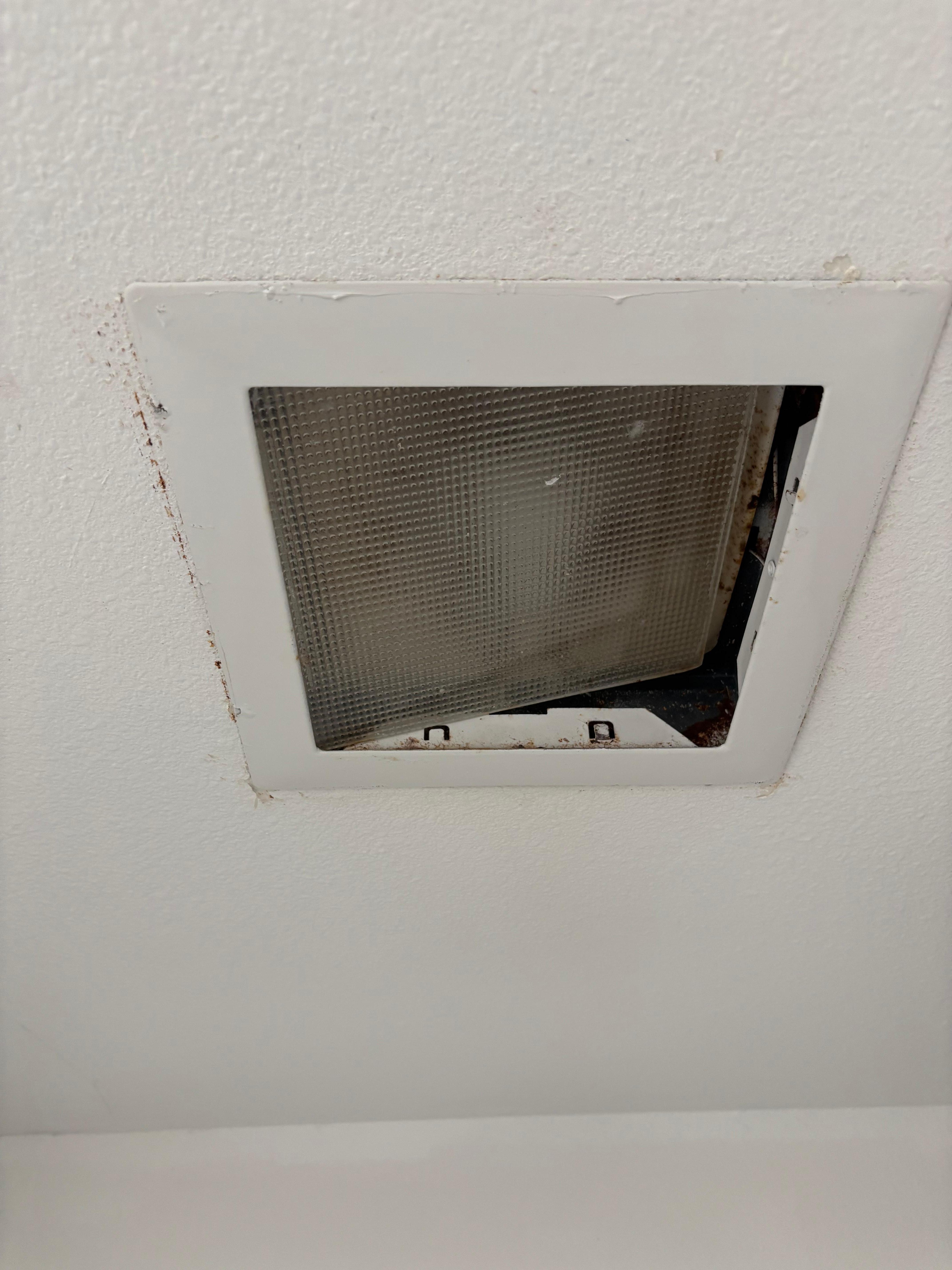 Light fixture was broken in bathroom