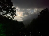 Beautiful moon over the mountain