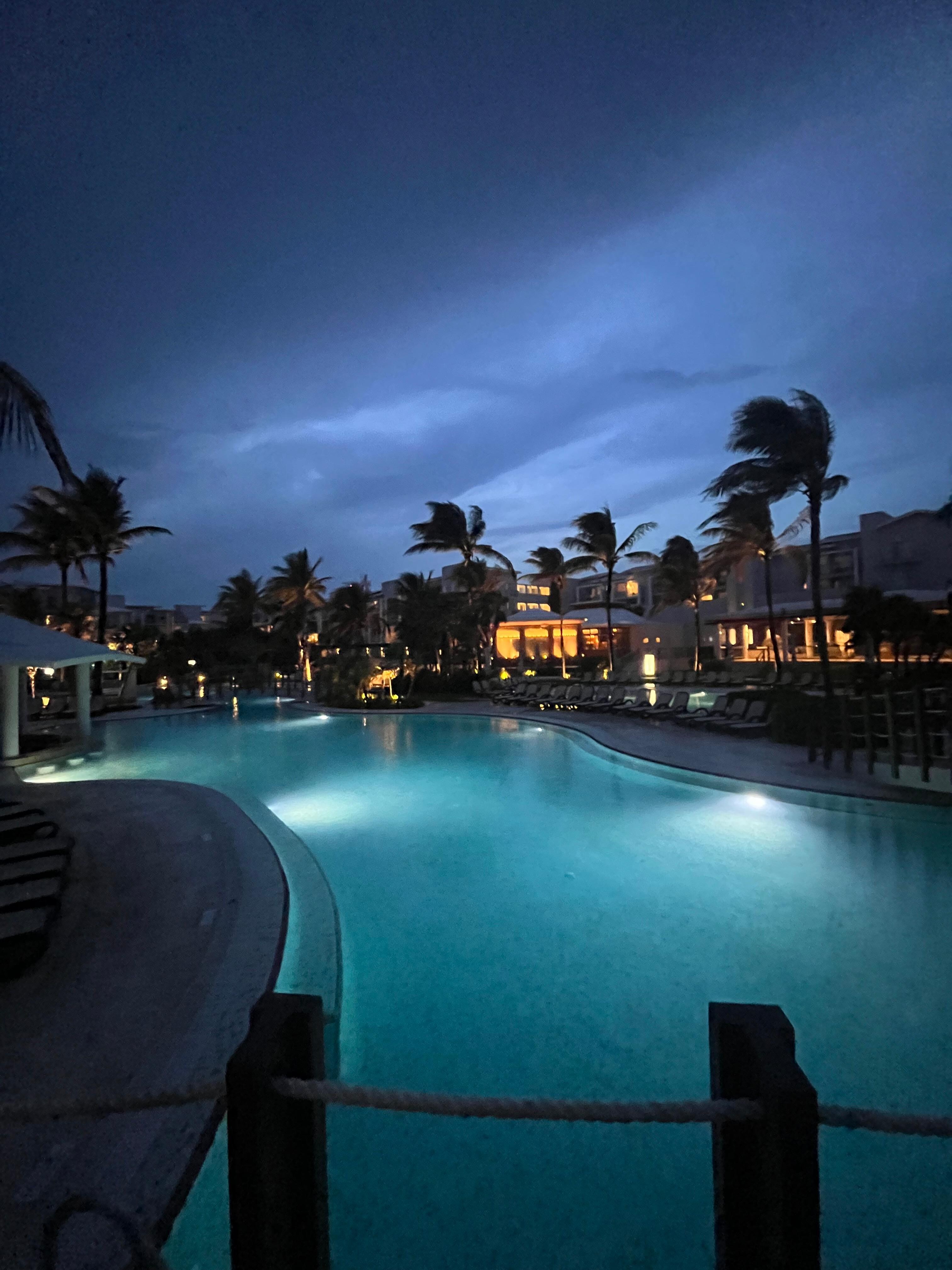 Ambiance is cool at night.    