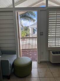 The balcony overlooked the pool. Which, is actually a good idea. There was a music festival the night we left. It would’ve been nice to sit in the balcony and listen to the band. The balcony was also large - it spanned the length of the room!