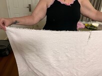 Ragged threadbare towels