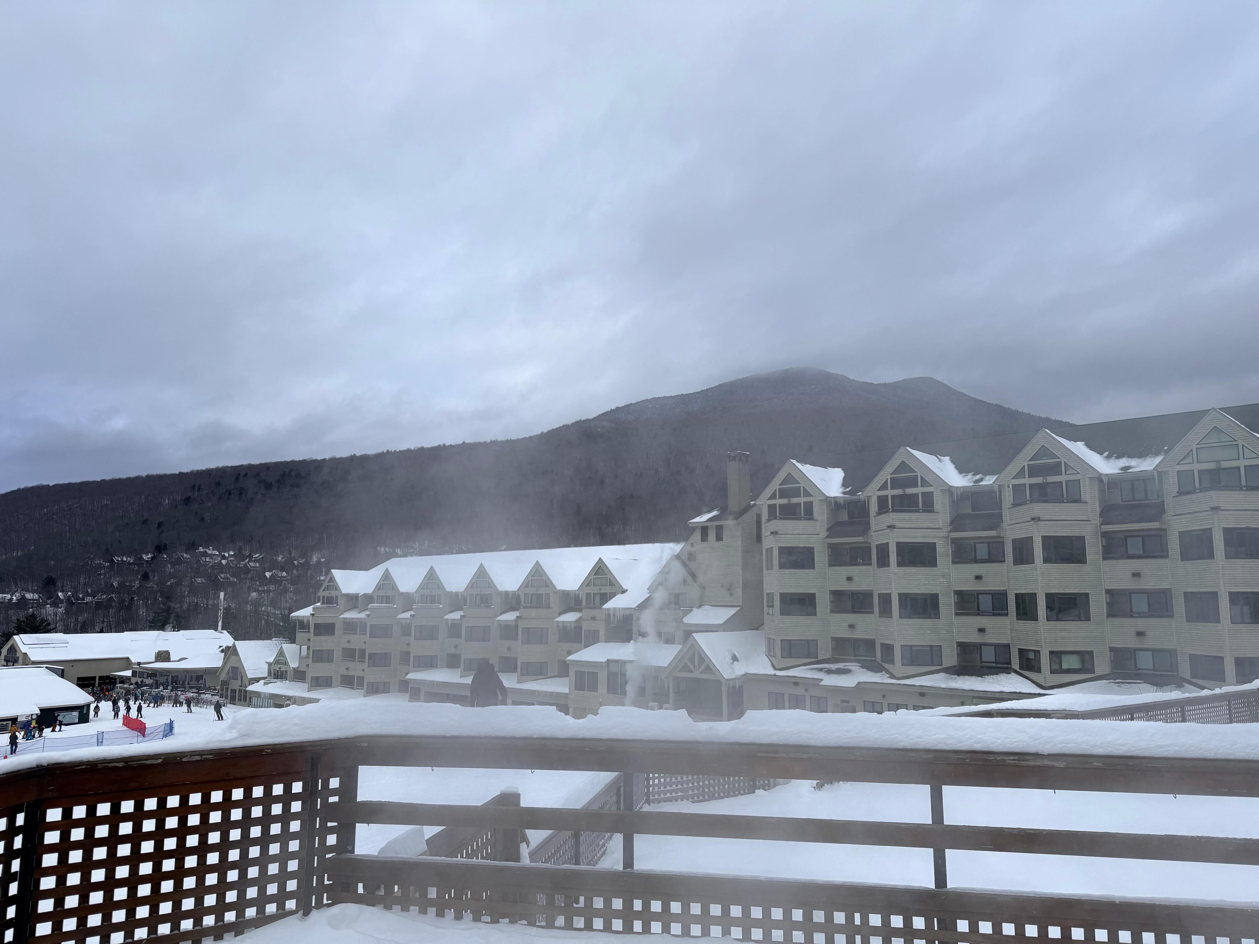 View from the outdoor hot tub at the resort!