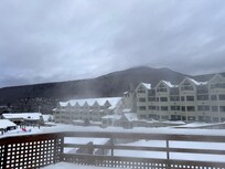 View from the outdoor hot tub at the resort!