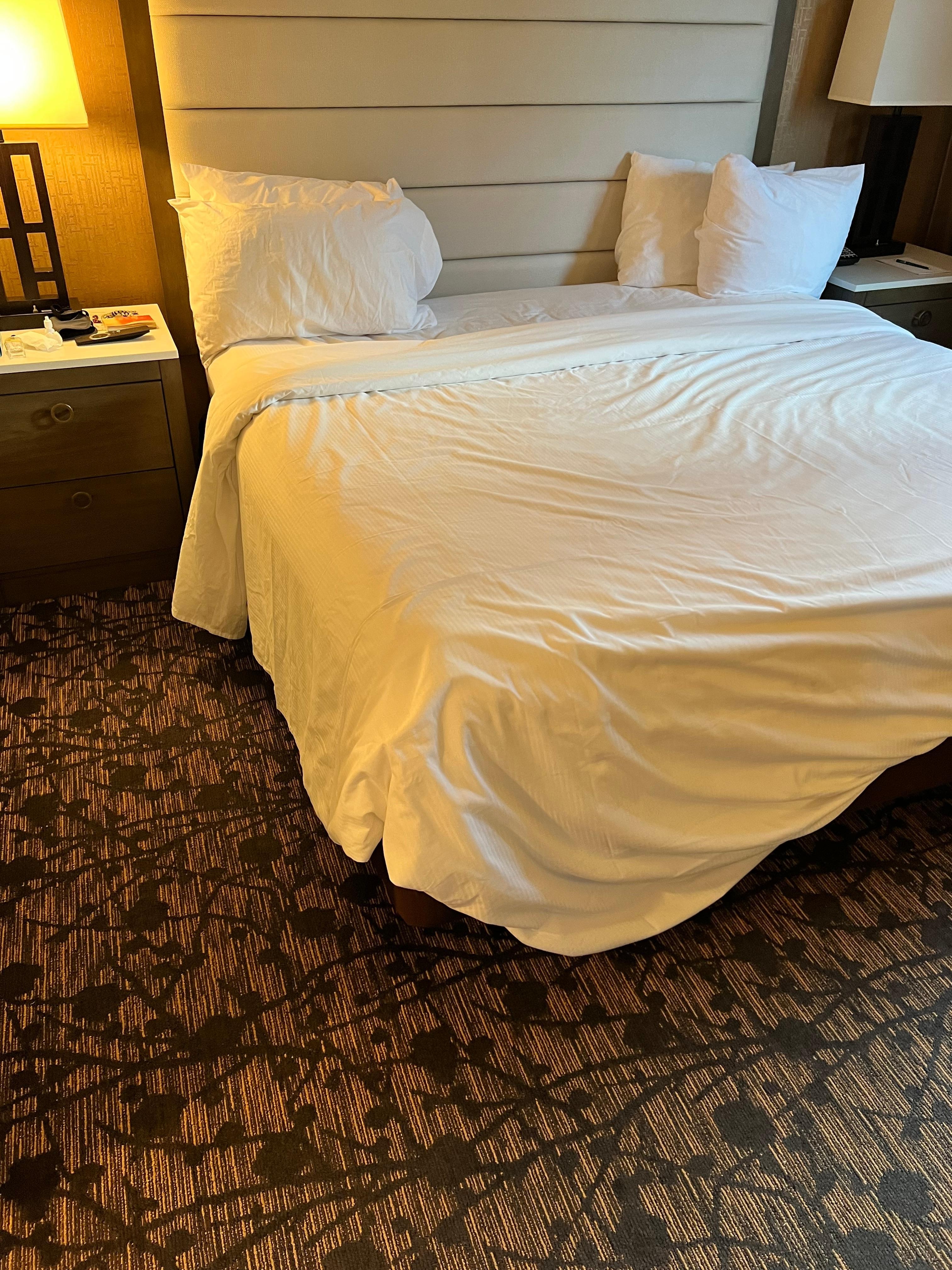 Bed sheets not made properly 
