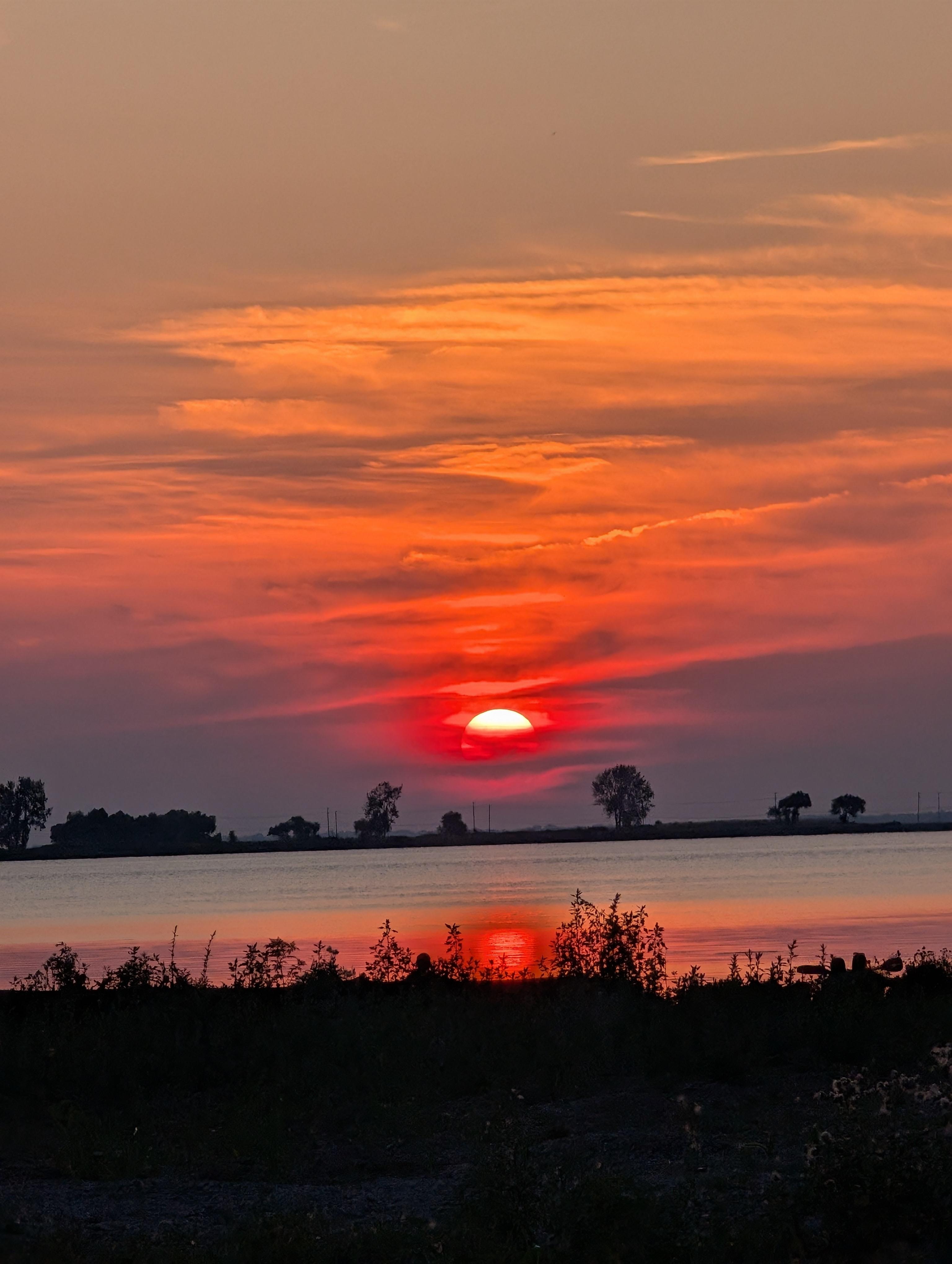 Beautiful sunset from the bay