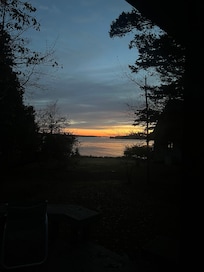 The sunrise from the back deck.