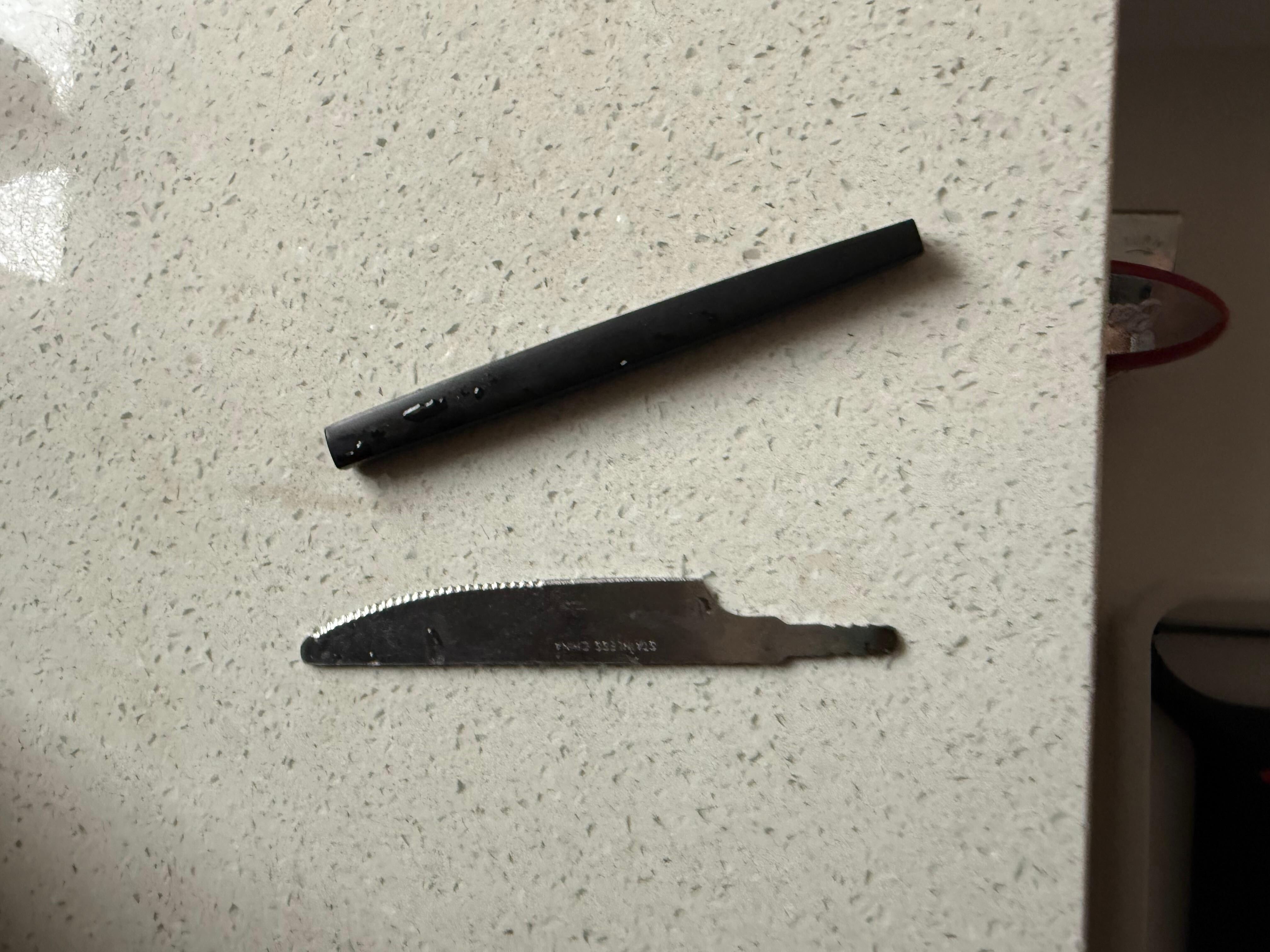 Broken cutlery