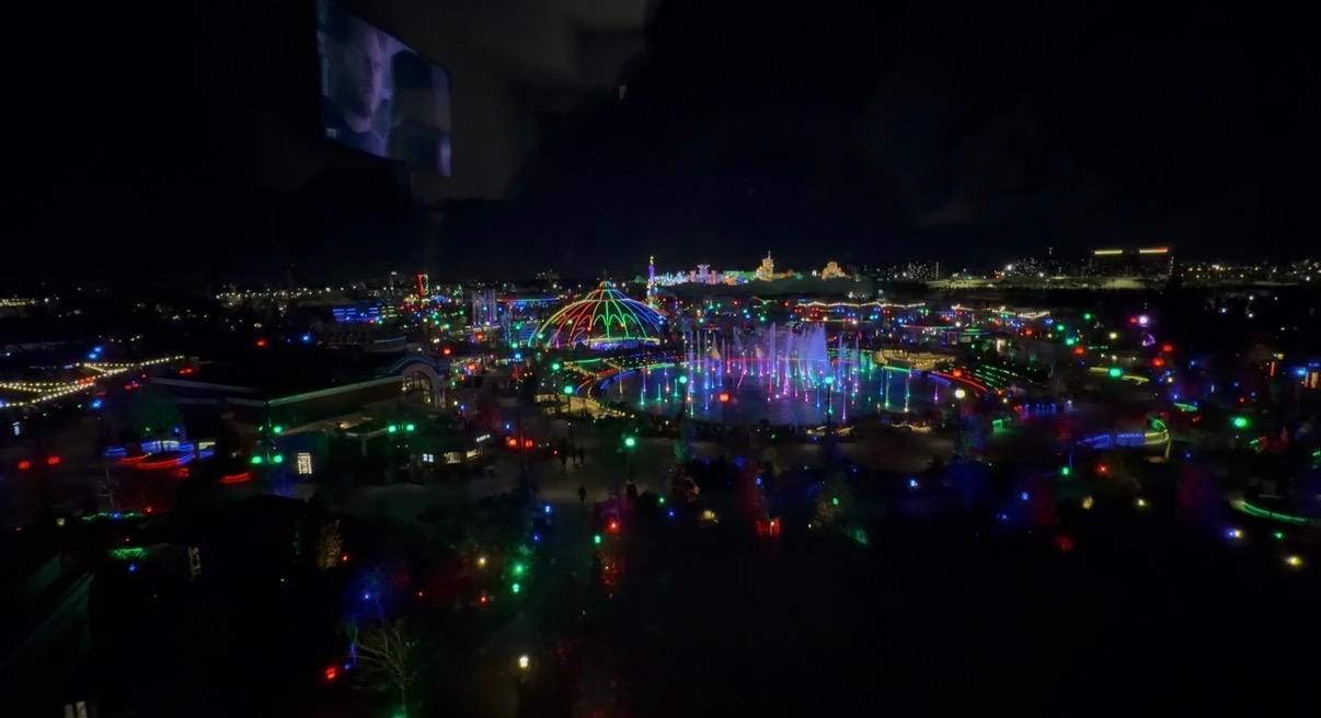 The light show at closing from our room 