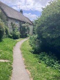 Village walk just steps from the cottage
