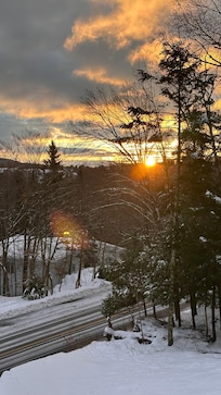Sunrise view from living room