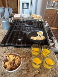 Kitchen stocked with everything needed.