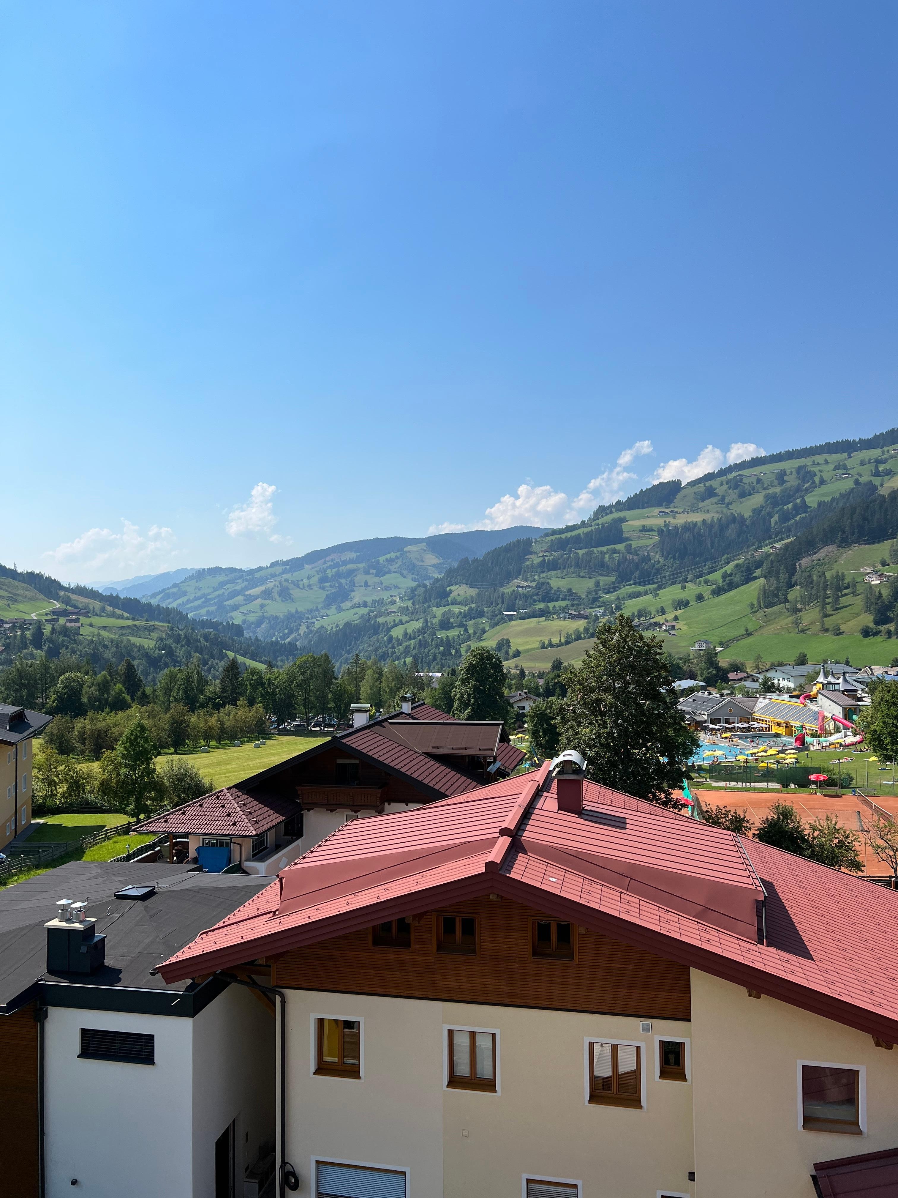 Udsigten fra lejligheden. 