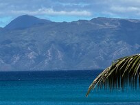 Amazing early April view of Moloka'i out of the clouds!